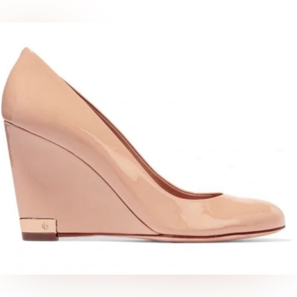 Tory Burch Patent Nude Wedges